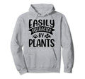 Funny Easily Distracted Plants Hoodie - Minimalist Print Men Women - T-Shirt, Sweatshirt, Hoodie