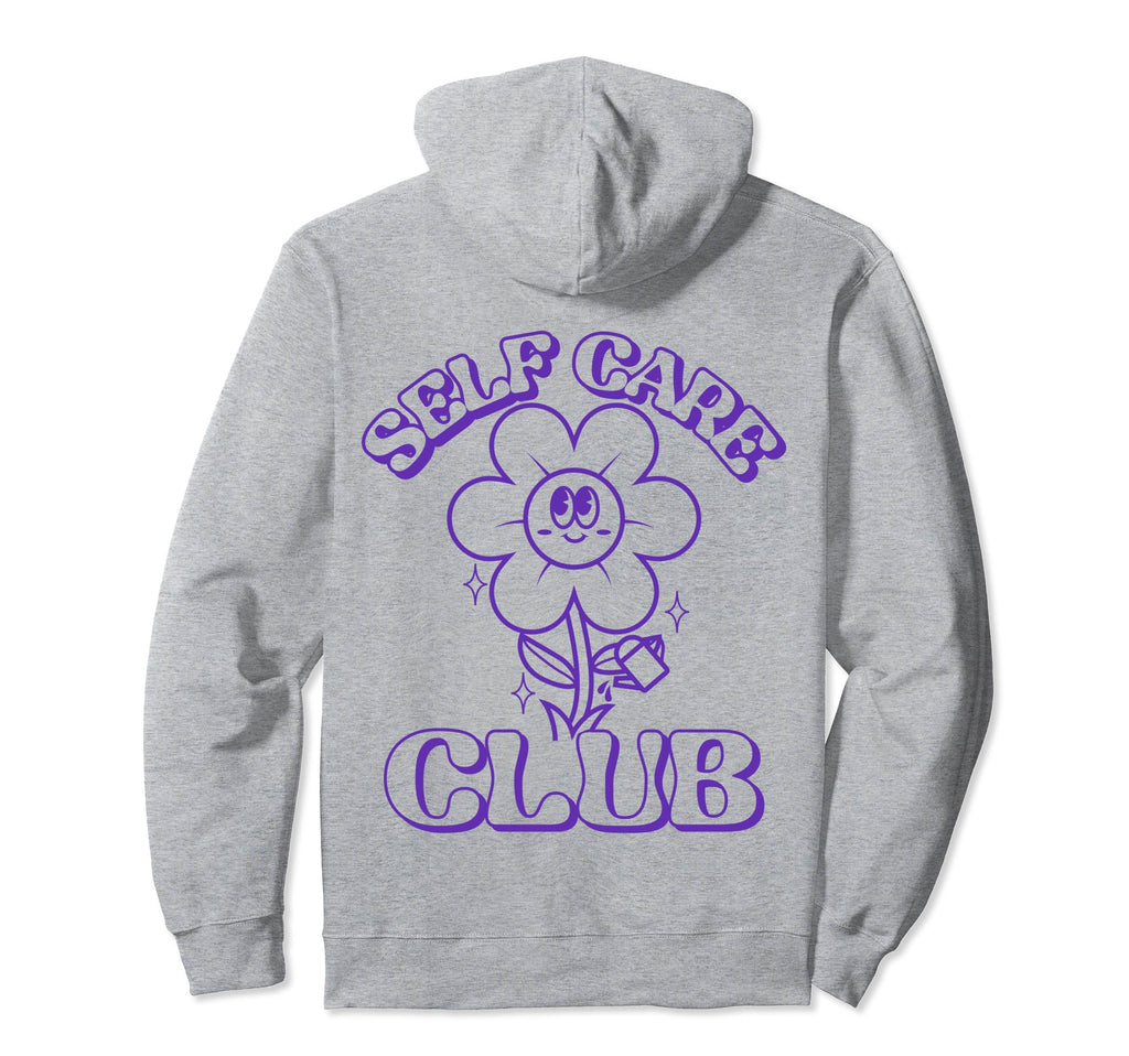 Self Care Club 90S Flower Self Love Hoodie - Aesthetic Graphic Unisex - T-Shirt, Sweatshirt, Hoodie