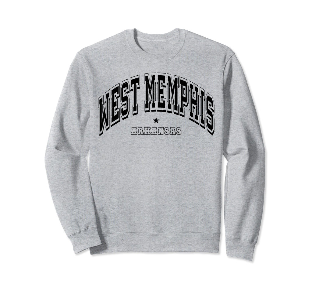 Throwback Athletic West Memphis Sweatshirt - Novelty Apparel for Adults - T-Shirt, Sweatshirt, Hoodie