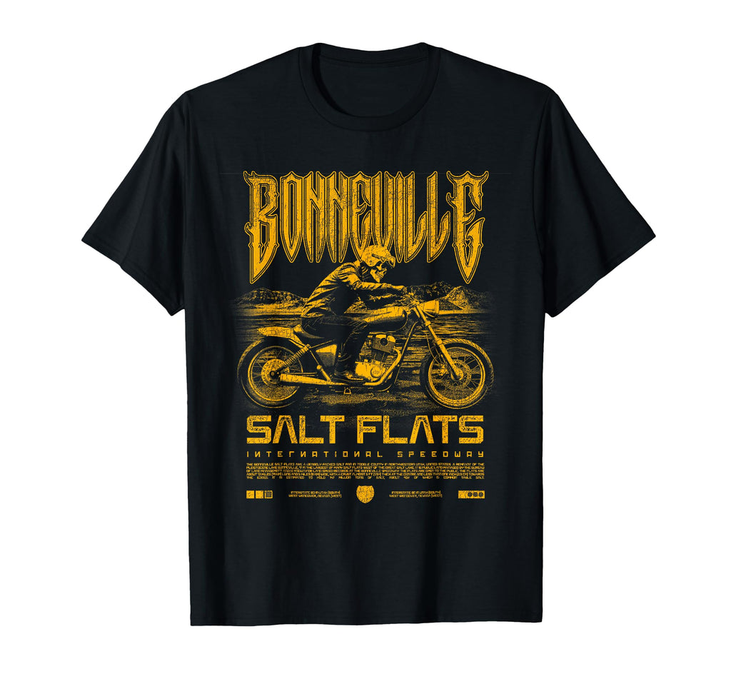 Bonneville Salt Flats Motorcycle T-Shirt - Minimalist Print for Adults - T-Shirt, Sweatshirt, Hoodie