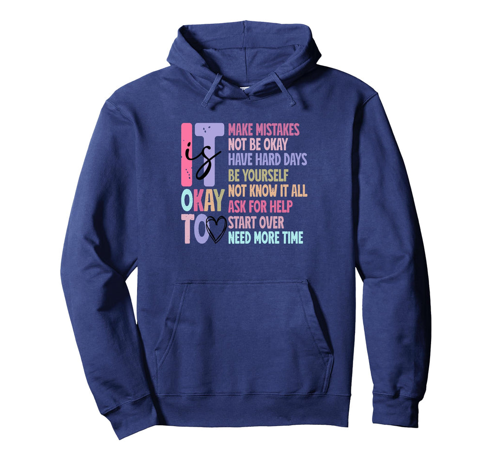 Ts Okay Mental Health Hard Days Start Hoodie - Minimalist Print Unisex - T-Shirt, Sweatshirt, Hoodie