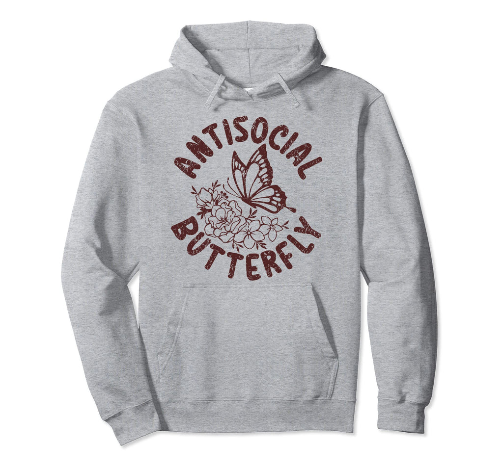 Insect Antisocial Butterfly Entomology Hoodie - Novelty Apparel Unisex - T-Shirt, Sweatshirt, Hoodie