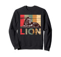 Lion Distressed Animal Sweatshirt - Casual Everyday Wear Men Women - T-Shirt, Sweatshirt, Hoodie