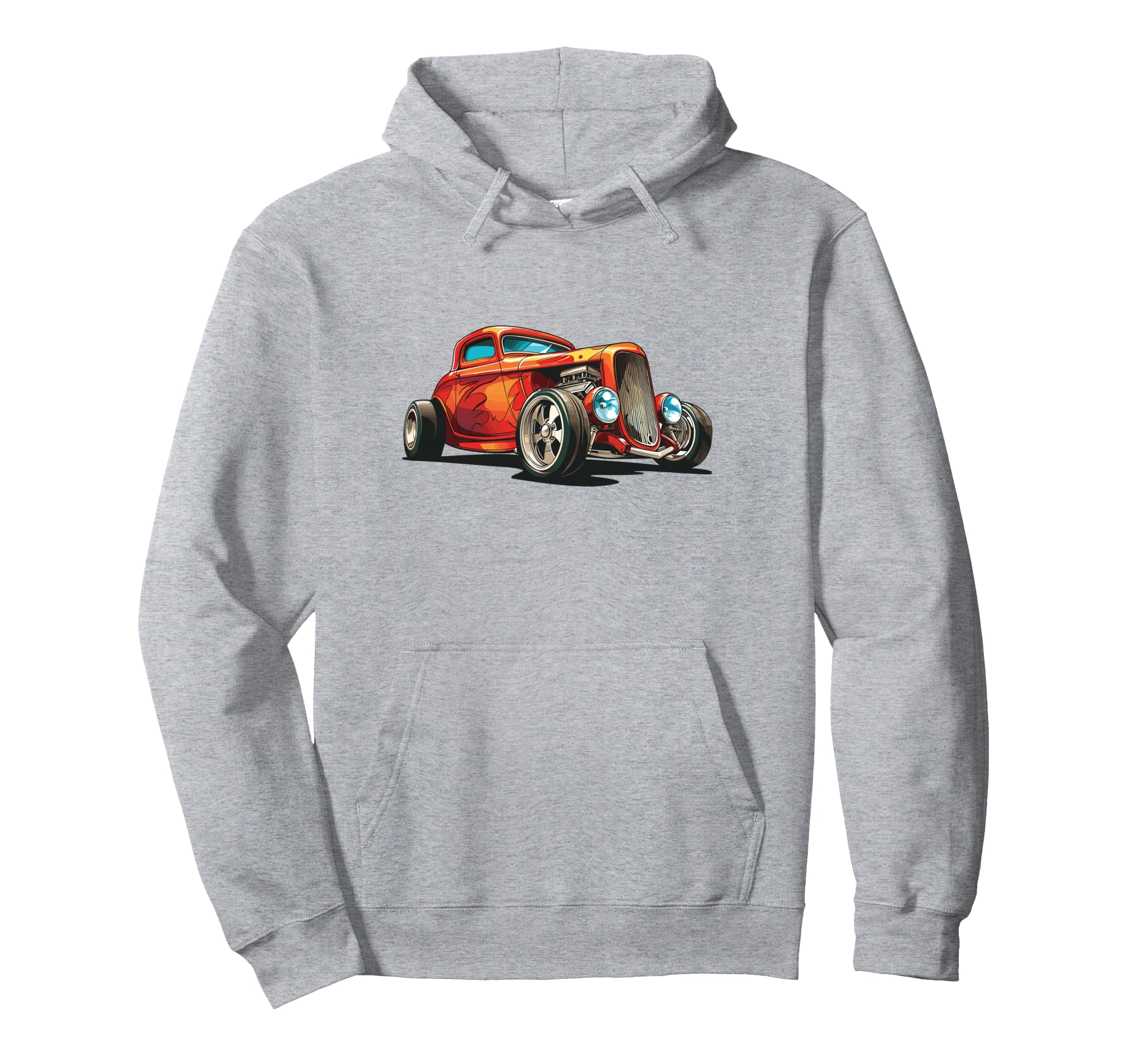 Hotrod Car Illustration Hotrod Hoodie - Trendy Graphic Men Women - T-Shirt, Sweatshirt, Hoodie