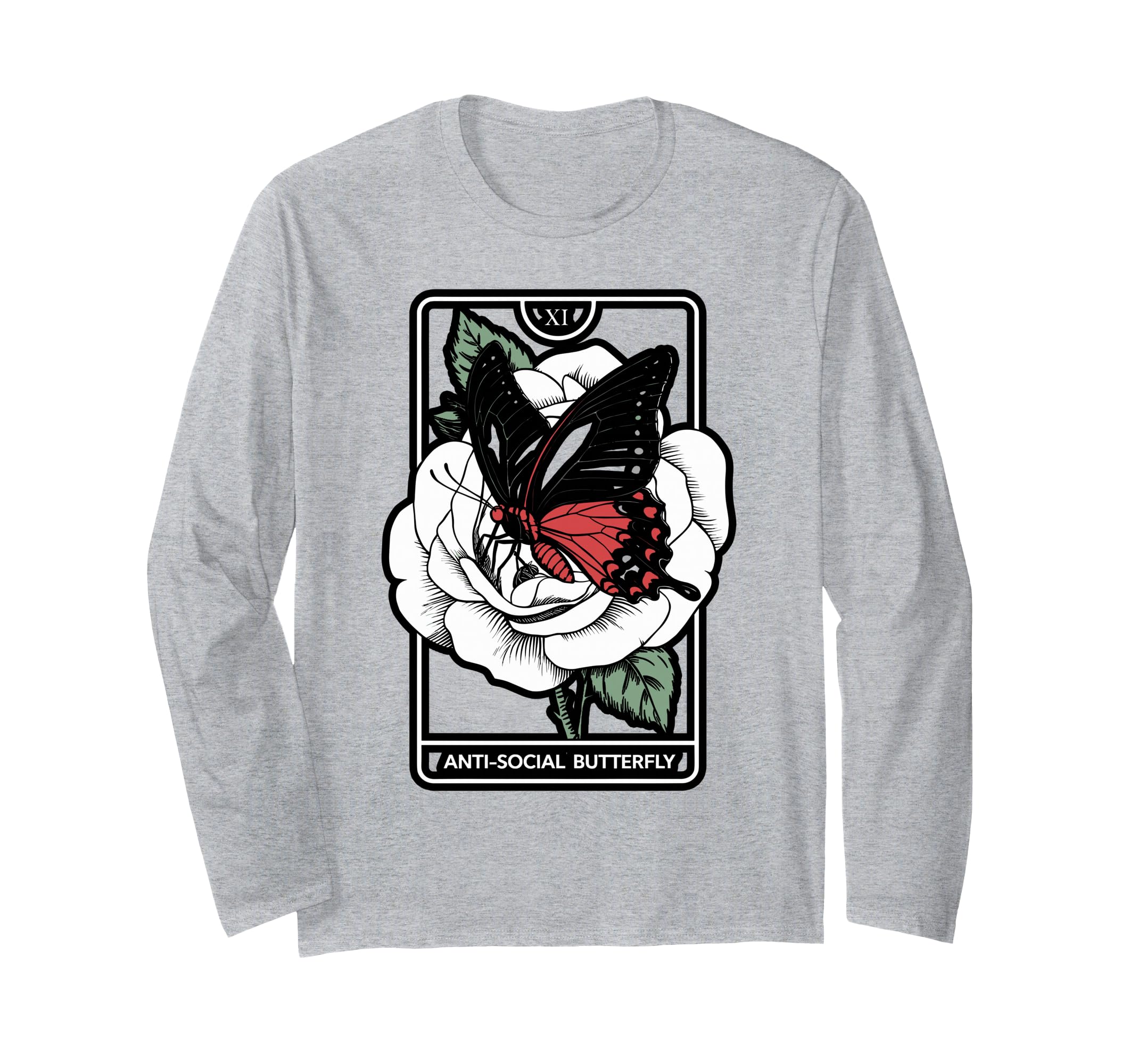 Anti Social Butterfly Gothic Tarot T-Shirt - Casual Everyday Wear Unisex - T-Shirt, Sweatshirt, Hoodie