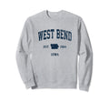 West Bend Iowa Ia Athletic Navy Sweatshirt - Aesthetic Graphic Men Women - T-Shirt, Sweatshirt, Hoodie