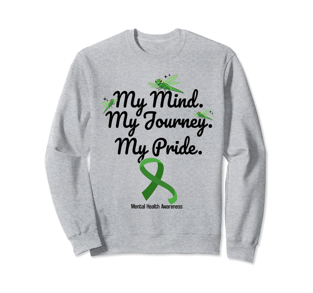 My Mind My Journey My Pride Green Sweatshirt - Minimalist Print for Adults - T-Shirt, Sweatshirt, Hoodie