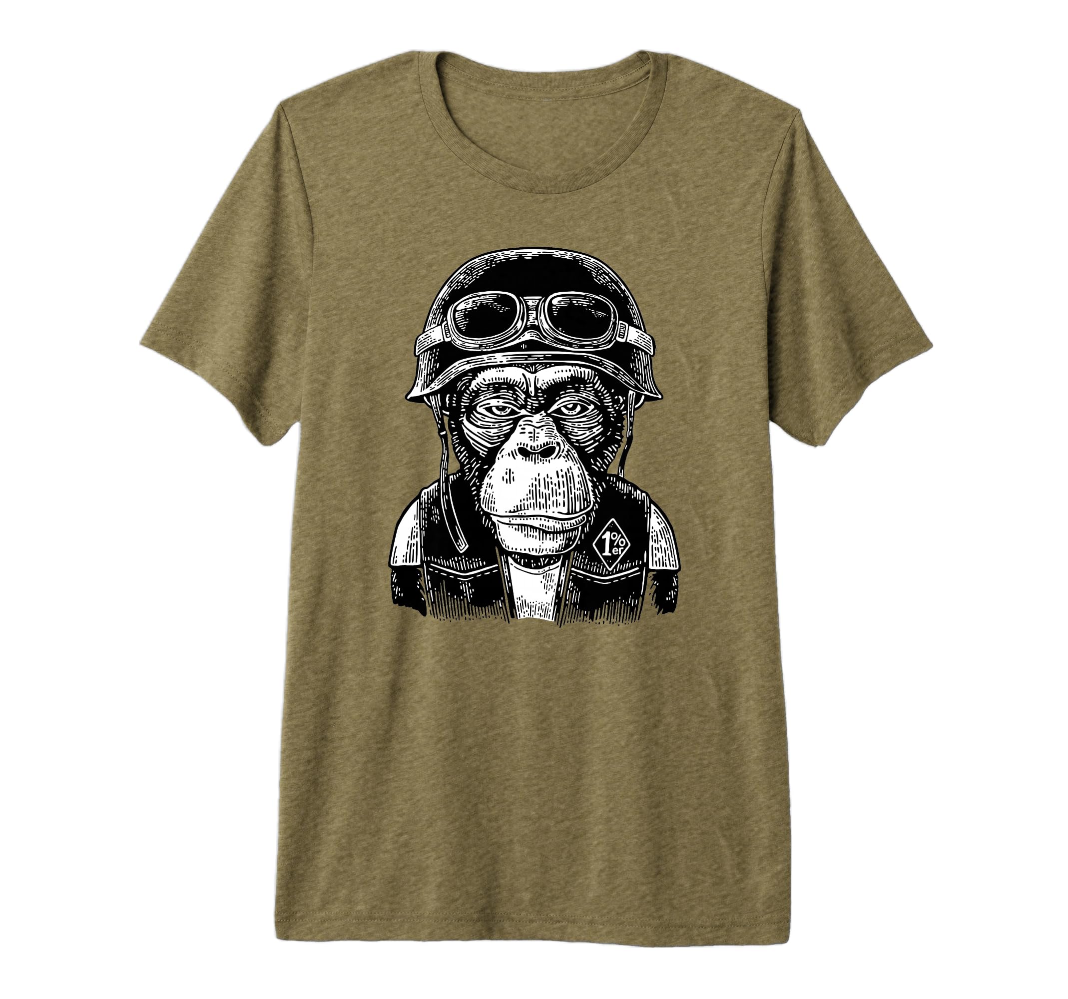 Motorcycle Monkey Biker Helmet T-Shirt - Casual Everyday Wear for Adults - T-Shirt, Sweatshirt, Hoodie