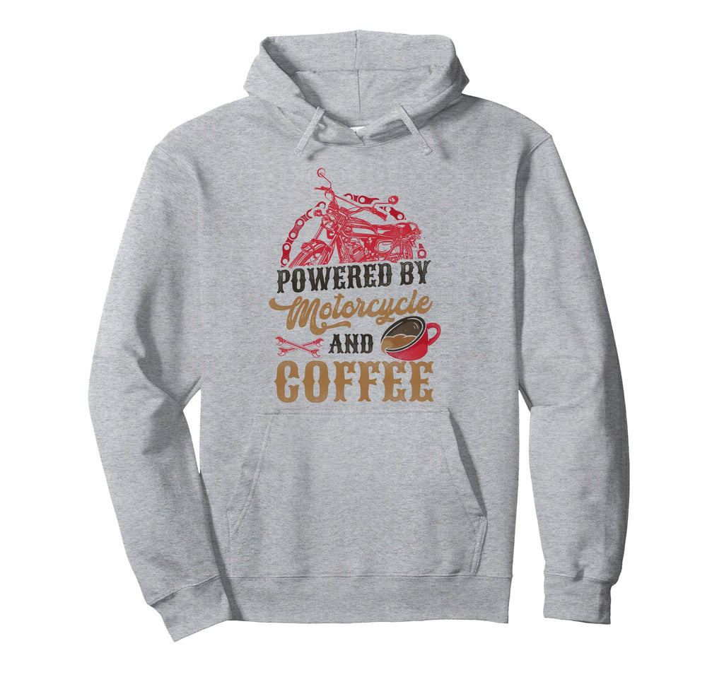Motorcycle Biker Coffee Powered Motorcycle Hoodie - Trendy Graphic Unisex - T-Shirt, Sweatshirt, Hoodie