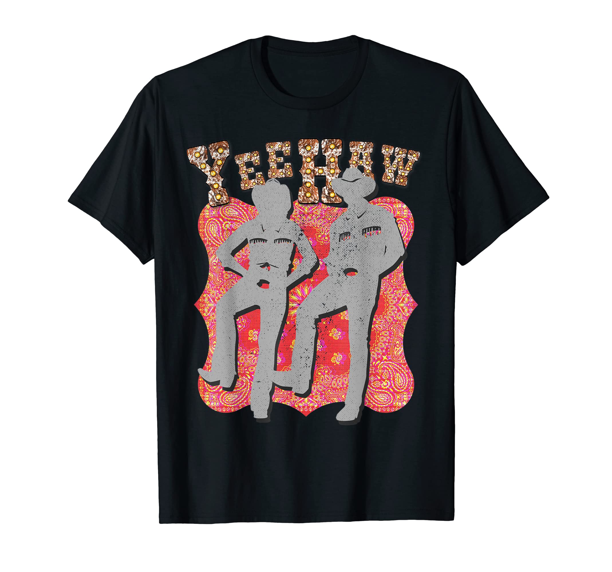 Western Yeehaw Howdy Cowgirl Bandana T-Shirt - Novelty Apparel for Adults - T-Shirt, Sweatshirt, Hoodie