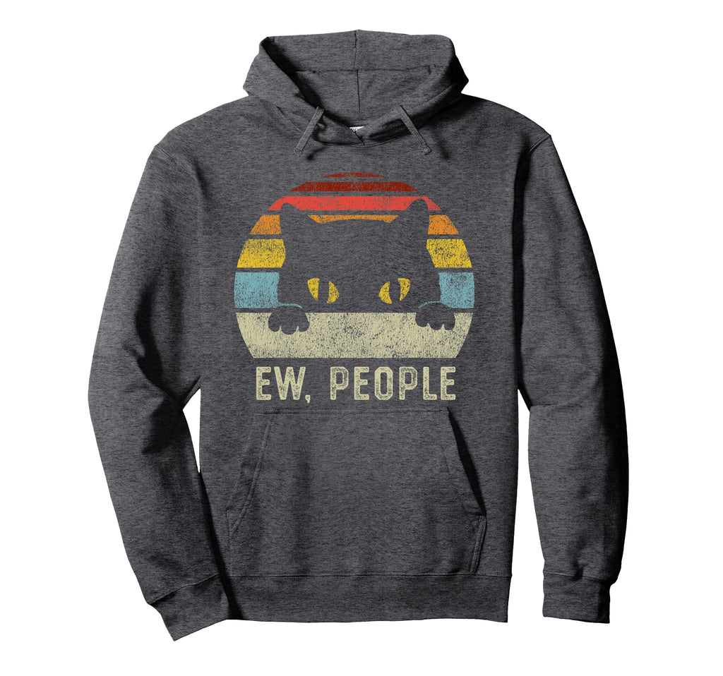 Ew People Cat Funny Anti Social Hoodie - Minimalist Print for Adults - T-Shirt, Sweatshirt, Hoodie
