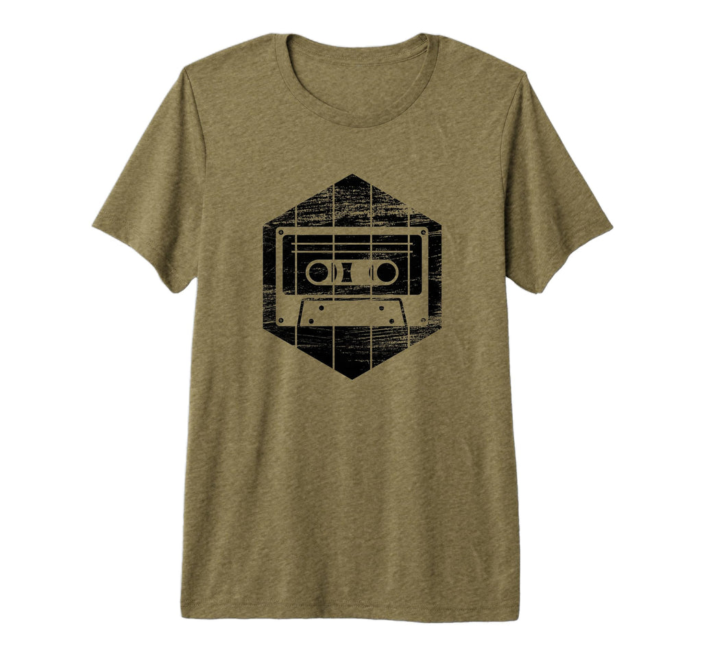 80S Cassette Tape Tri Blend T-Shirt - Fun Novelty Design for Adults - T-Shirt, Sweatshirt, Hoodie
