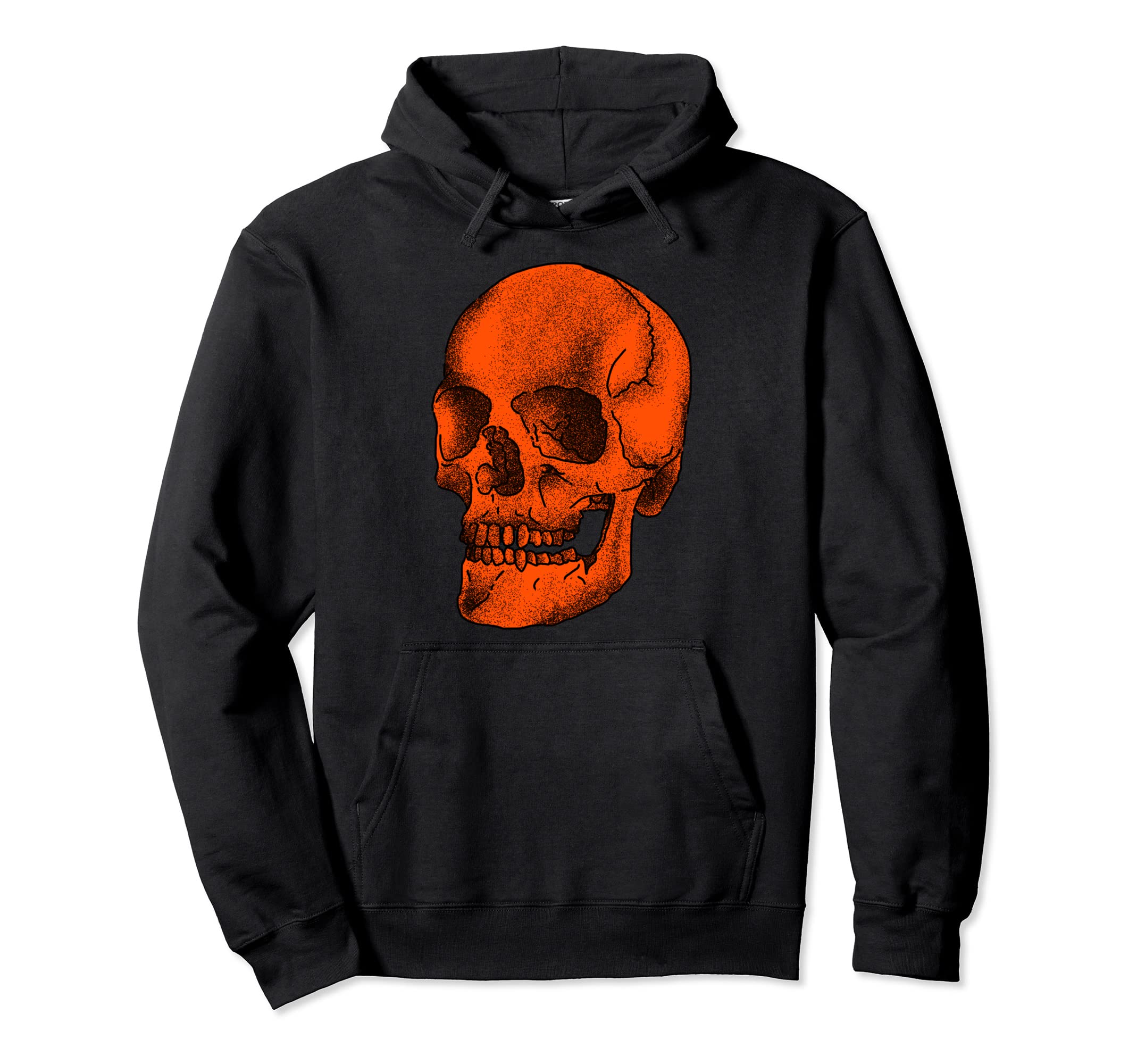 Orange Skull Tattoo Flash Hoodie - Unique Graphic Men Women - T-Shirt, Sweatshirt, Hoodie