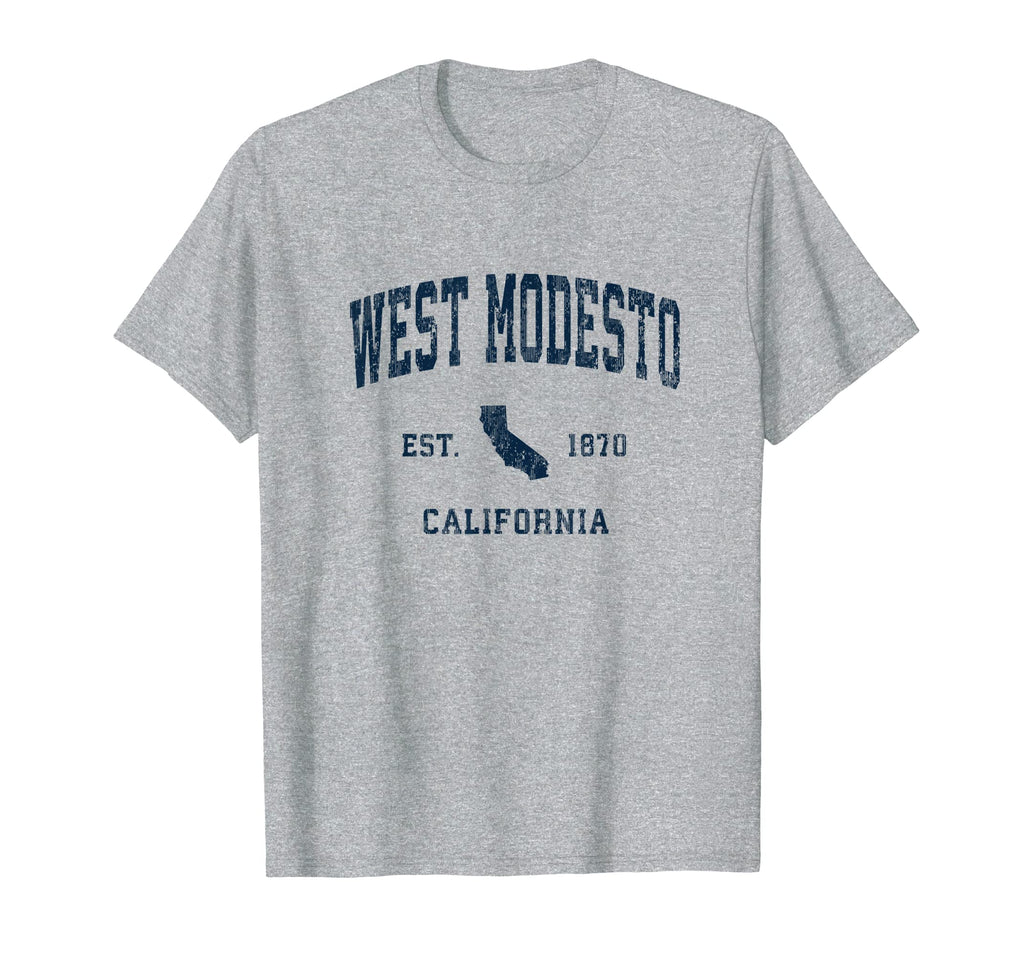 West Modesto California Ca Athletic T-Shirt - Novelty Apparel for Adults - T-Shirt, Sweatshirt, Hoodie
