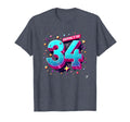 34Th Birthday Gift Keeping It 100 Neon T-Shirt - Trendy Graphic Men Women - T-Shirt, Sweatshirt, Hoodie