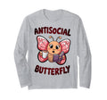 Groovy Anti Social Butterfly Ironic T-Shirt - Fun Novelty Design Unisex - T-Shirt, Sweatshirt, Hoodie