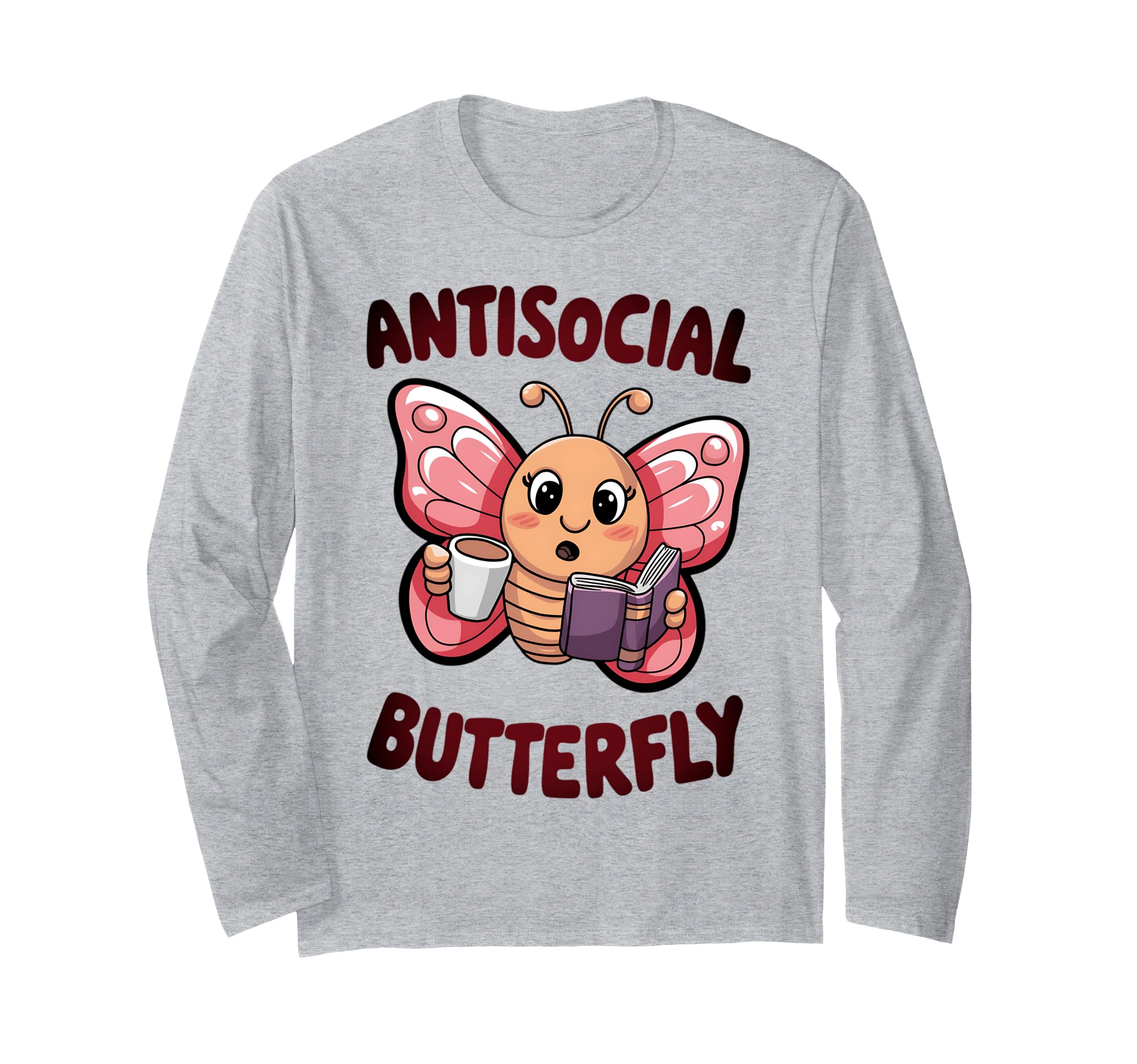 Groovy Anti Social Butterfly Ironic T-Shirt - Fun Novelty Design Unisex - T-Shirt, Sweatshirt, Hoodie