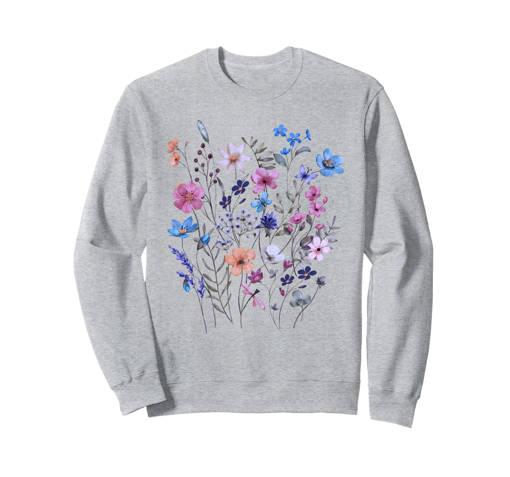 Flowers Wildflower Floral Gardening Sweatshirt - Minimalist Print Unisex - T-Shirt, Sweatshirt, Hoodie