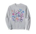 Flowers Wildflower Floral Gardening Sweatshirt - Minimalist Print Unisex - T-Shirt, Sweatshirt, Hoodie