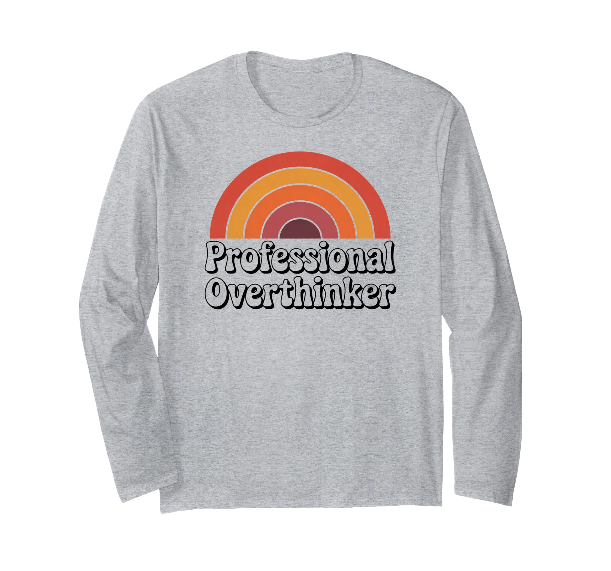 Professional Overthinker Funny 70S T-Shirt - Minimalist Print Men Women - T-Shirt, Sweatshirt, Hoodie