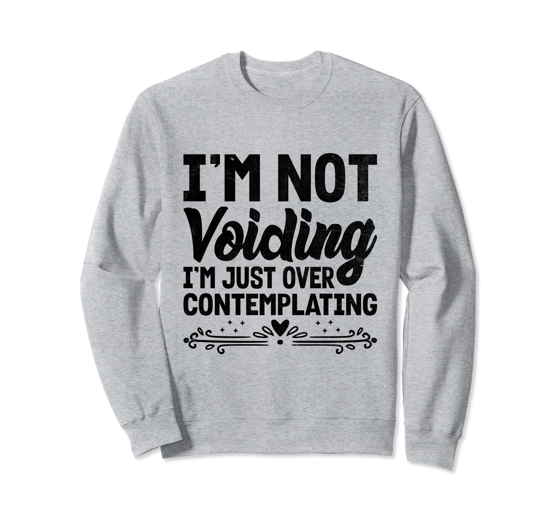 Overthinking Overthinker Funny Sweatshirt - Minimalist Print for Adults - T-Shirt, Sweatshirt, Hoodie