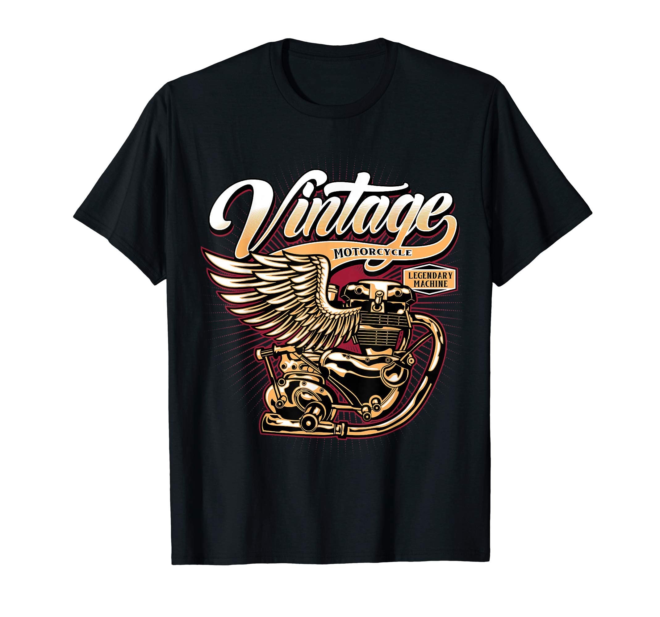 Oldschool Biker Motorcycle Chopper T-Shirt - Fun Novelty Design for Adults - T-Shirt, Sweatshirt, Hoodie