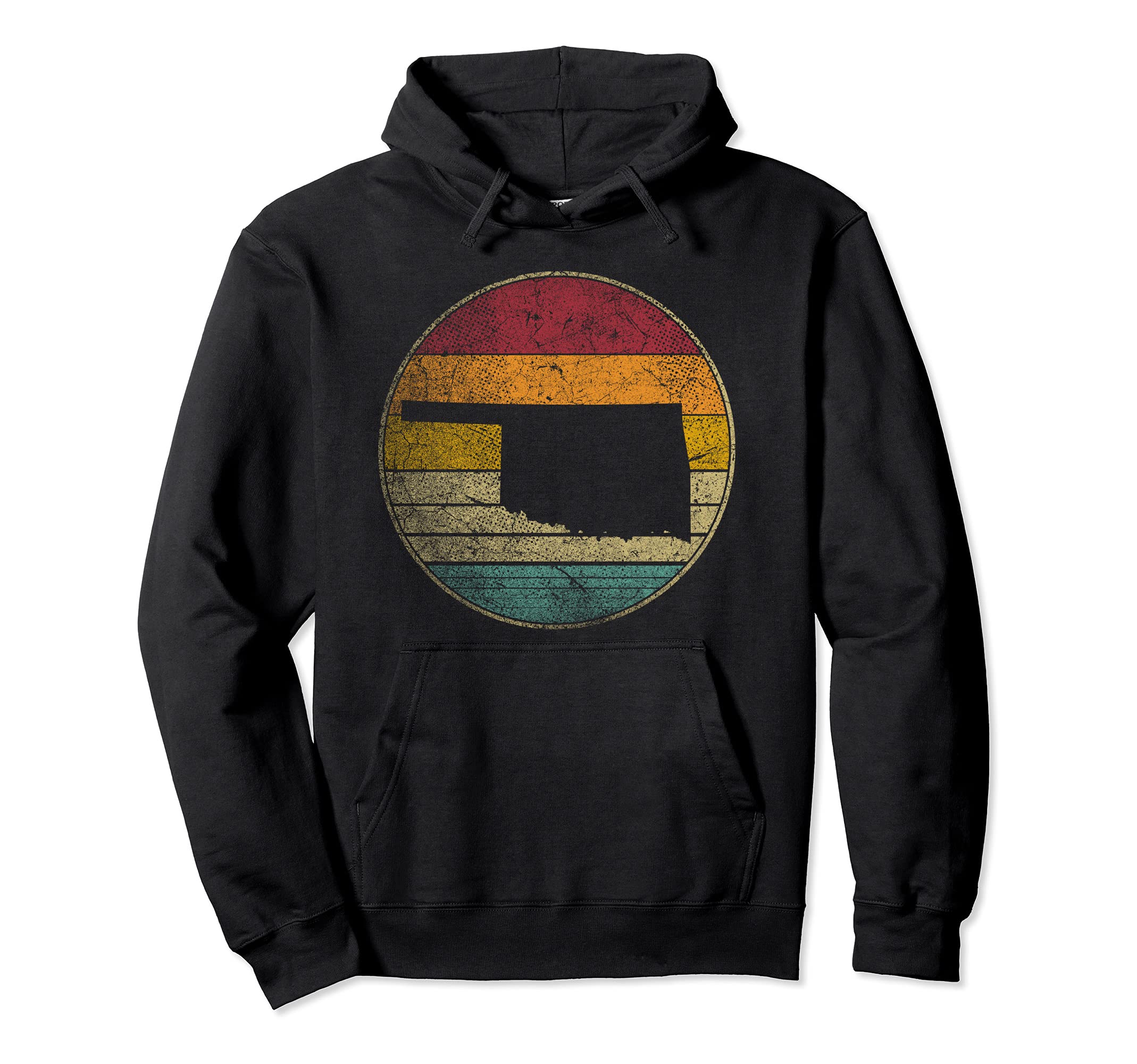 Oklahoma Distressed 70S 80S 90S Gift Hoodie - Fun Novelty Design for Adults - T-Shirt, Sweatshirt, Hoodie