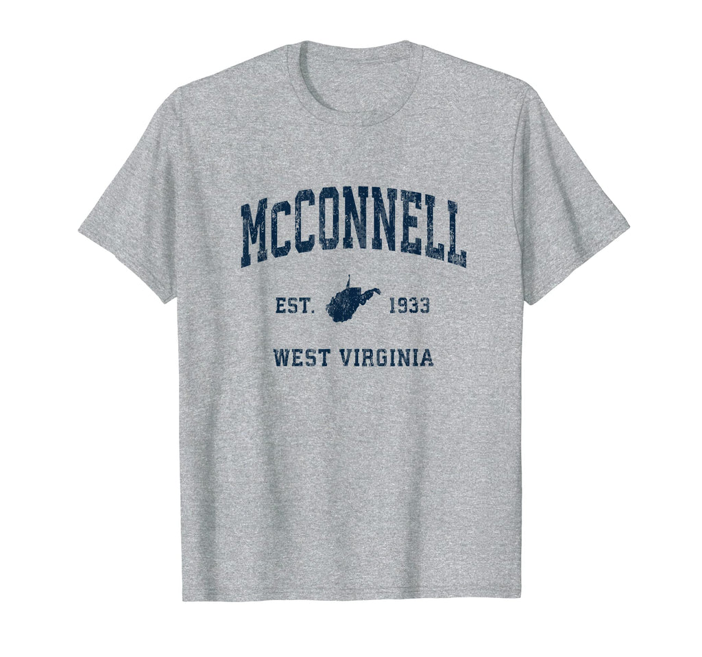 Mcconnell West Virginia Wv Athletic Navy T-Shirt - Unique Graphic Unisex - T-Shirt, Sweatshirt, Hoodie