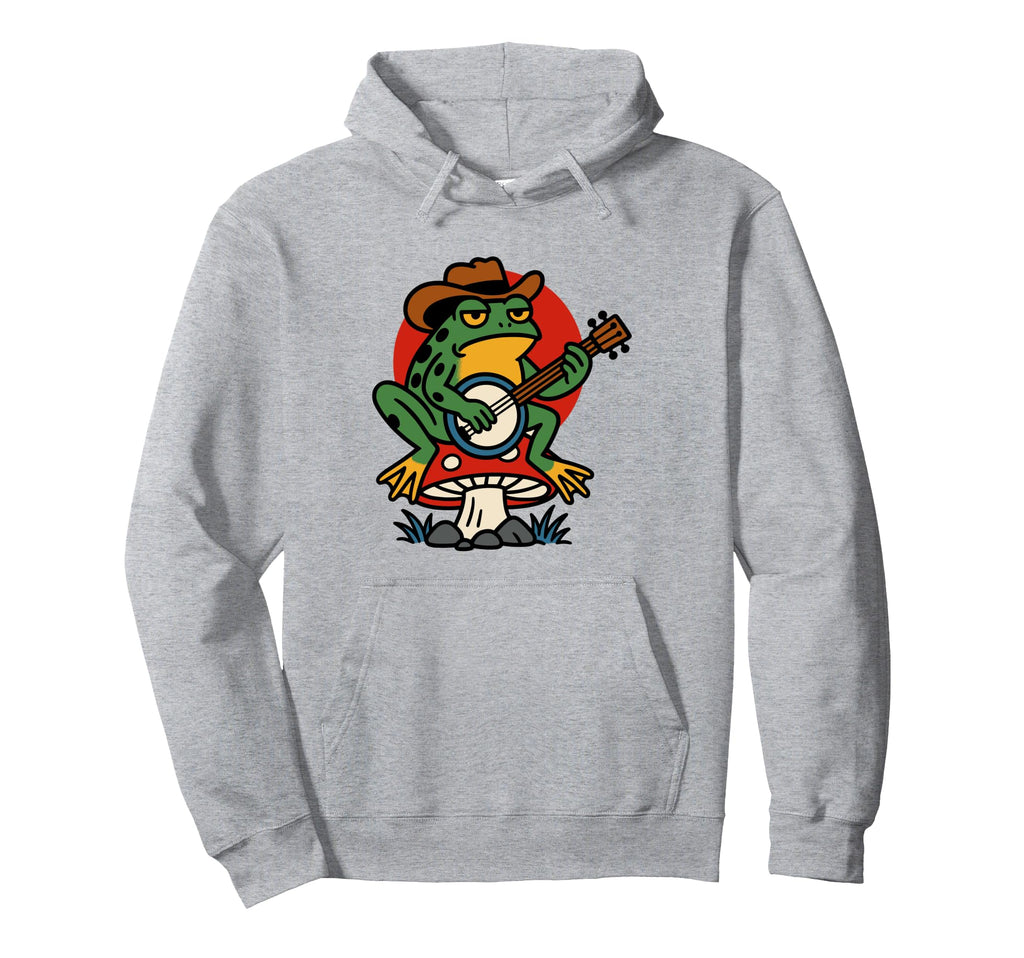 Frog Banjo Tattoo Flash American Tattoos Hoodie - Unique Graphic Unisex - T-Shirt, Sweatshirt, Hoodie