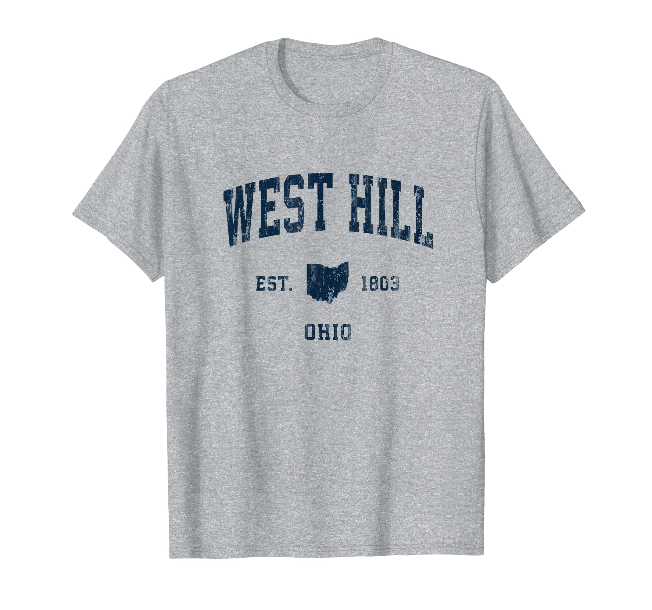 West Hill Ohio Oh Athletic Navy Sports T-Shirt - Fun Novelty Design Unisex - T-Shirt, Sweatshirt, Hoodie