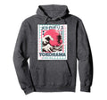 Yokohama City 80S Synthwave Kanagawa Wave Hoodie - Minimalist Print Unisex - T-Shirt, Sweatshirt, Hoodie