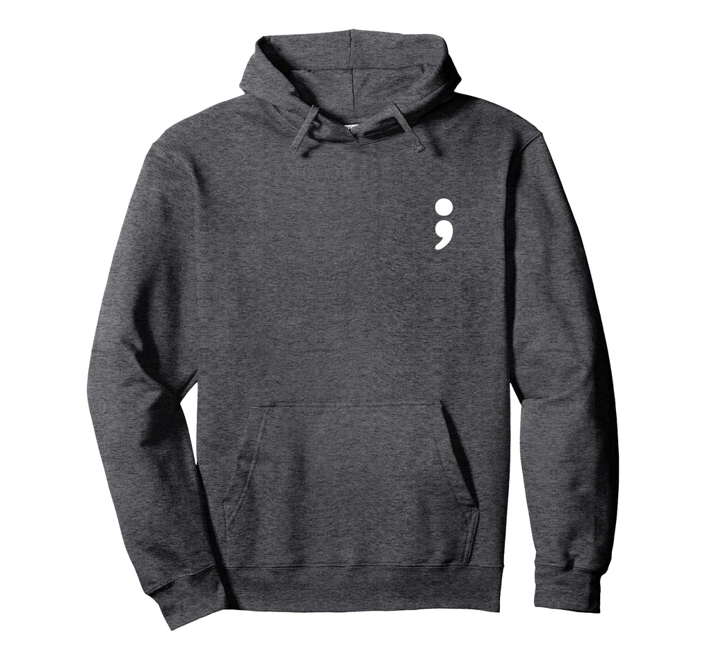 Semicolon Mental Health Matters Hoodie - Aesthetic Graphic for Adults - T-Shirt, Sweatshirt, Hoodie