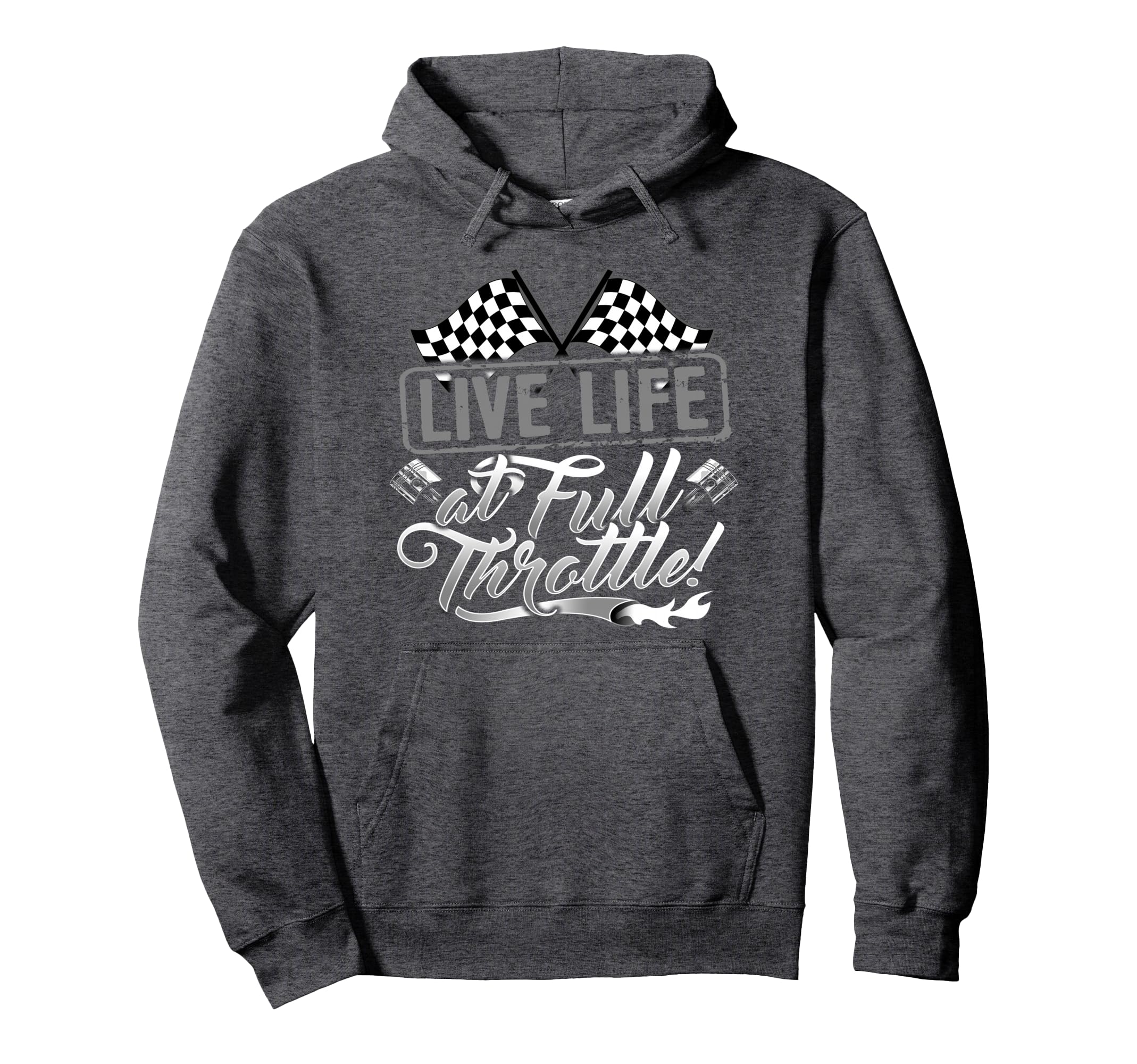 Race Car Drag Strip Checkered Flag Life Hoodie - Aesthetic Graphic Unisex - T-Shirt, Sweatshirt, Hoodie
