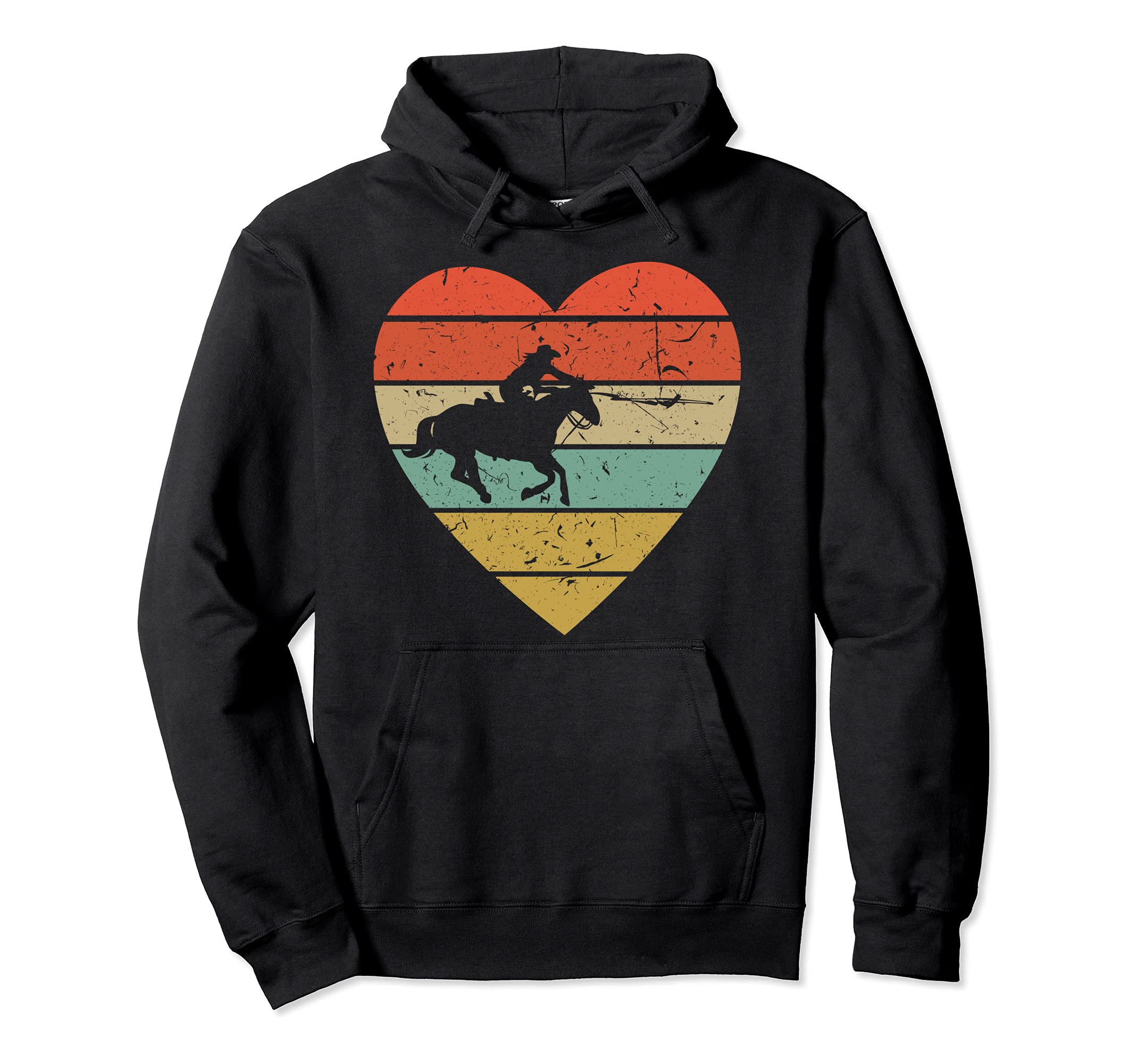 Roping Horse Calf Roper Heart Sport Fan Hoodie - Trendy Graphic Unisex - T-Shirt, Sweatshirt, Hoodie