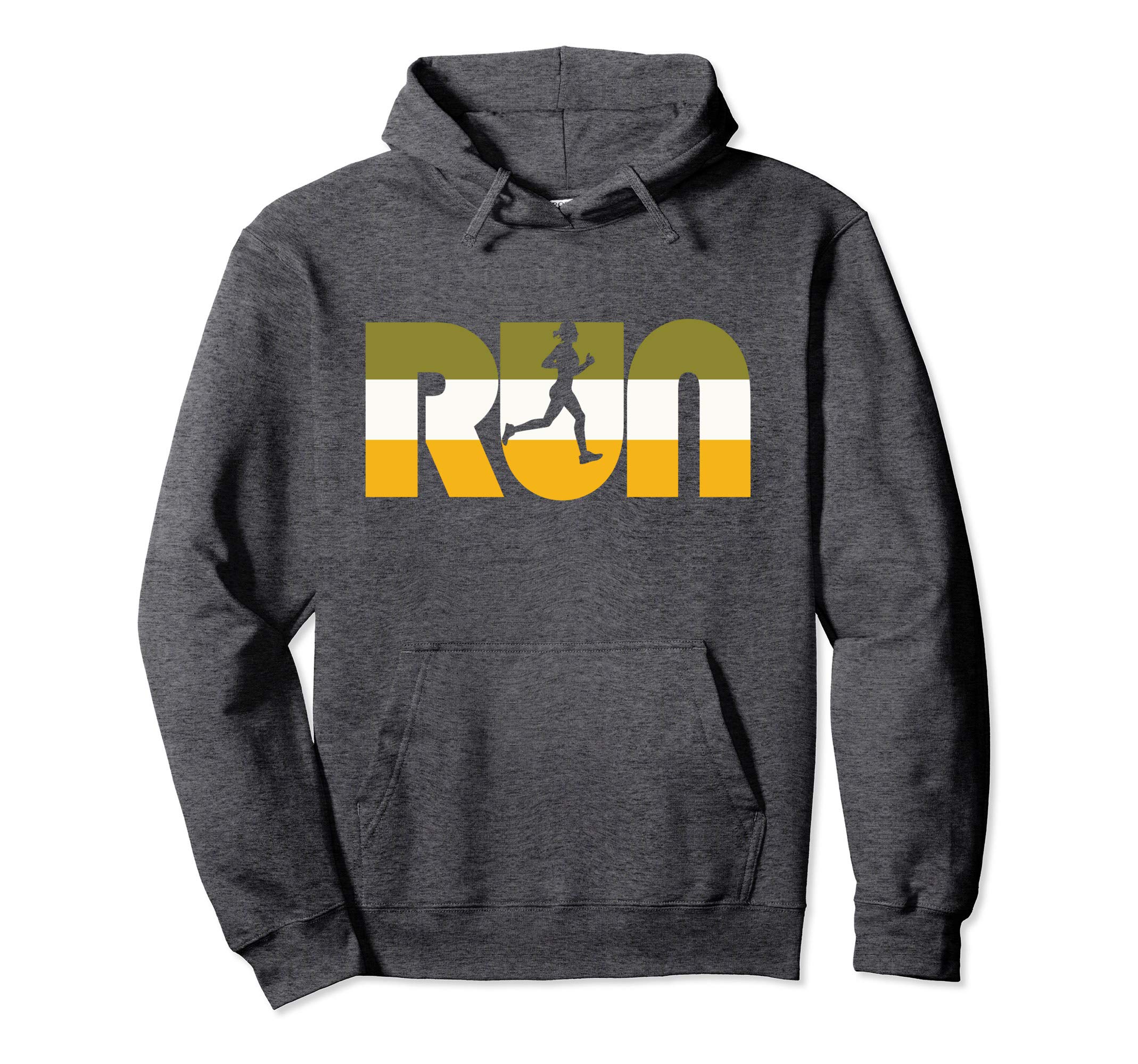 Run Seventies Color Typography Runner Hoodie - Novelty Apparel for Adults - T-Shirt, Sweatshirt, Hoodie