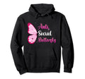 Antisocial Butterfly Hater Introvert Hoodie - Custom Art Print Unisex - T-Shirt, Sweatshirt, Hoodie