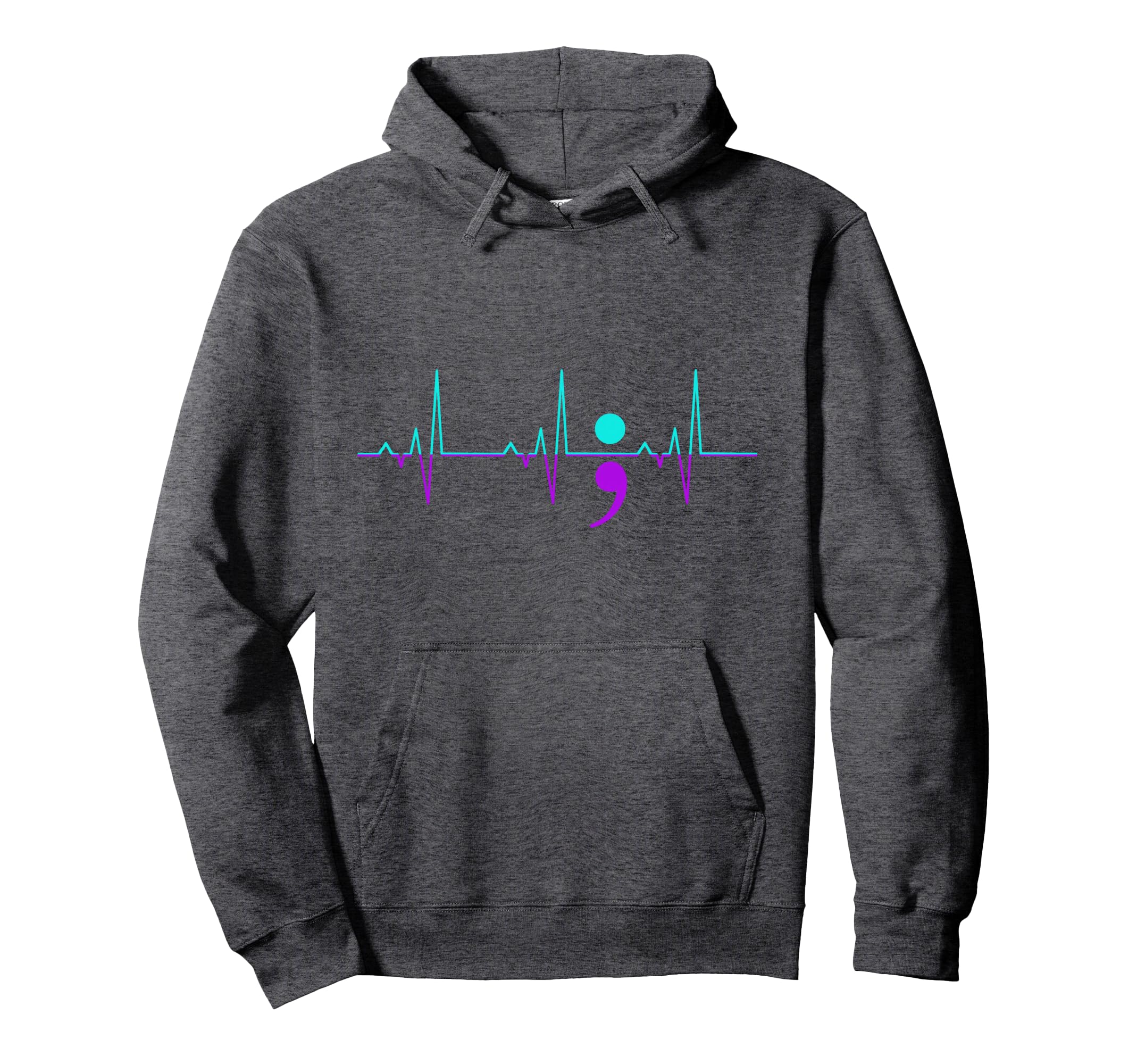 Suicide Awareness Heartbeat Happy Hoodie - Aesthetic Graphic Men Women - T-Shirt, Sweatshirt, Hoodie