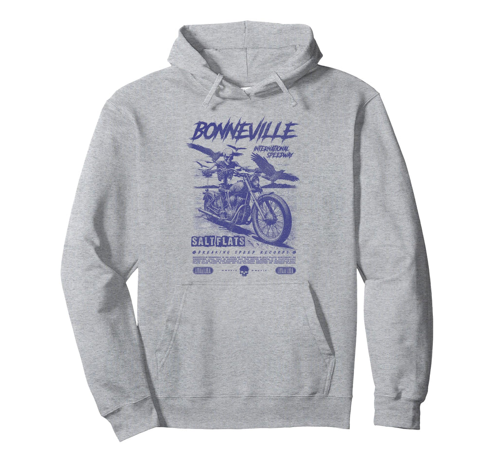 Bonneville Salt Flats Motorcycle Hoodie - Streetwear Style for Adults - T-Shirt, Sweatshirt, Hoodie