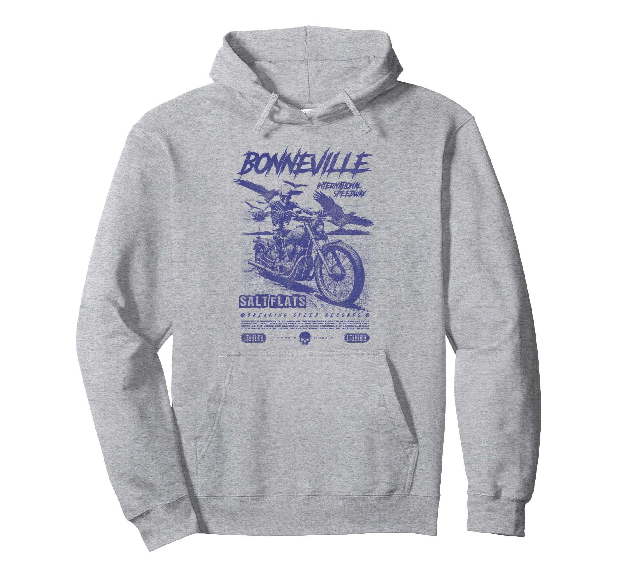 Bonneville Salt Flats Motorcycle Hoodie - Streetwear Style for Adults - T-Shirt, Sweatshirt, Hoodie