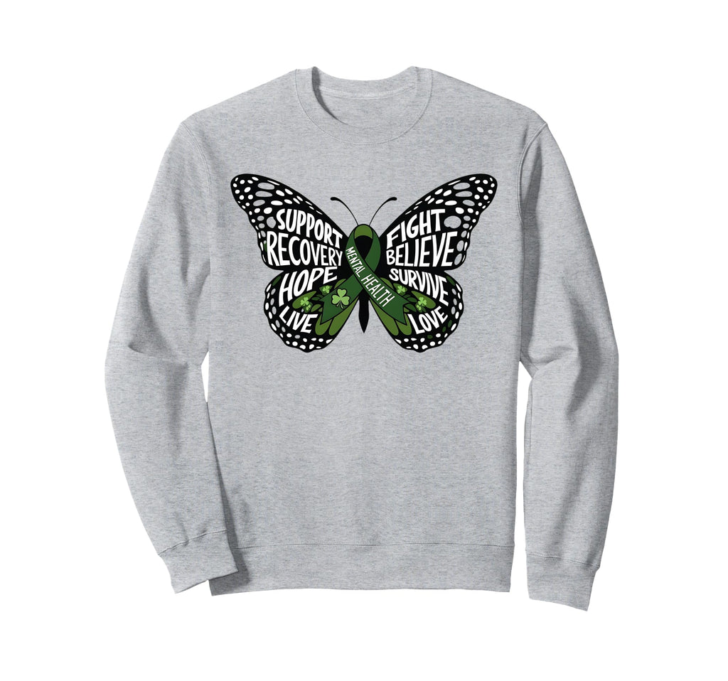 Mental Health Awareness I Wear Sweatshirt - Custom Art Print for Adults - T-Shirt, Sweatshirt, Hoodie