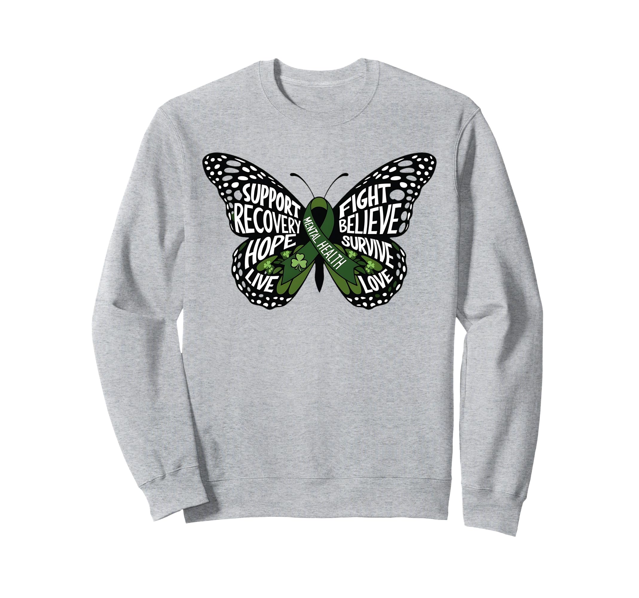 Mental Health Awareness I Wear Sweatshirt - Custom Art Print for Adults - T-Shirt, Sweatshirt, Hoodie