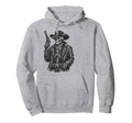 Skeleton Cowboy Gunslinger Outlaw Hoodie - Streetwear Style Men Women - T-Shirt, Sweatshirt, Hoodie