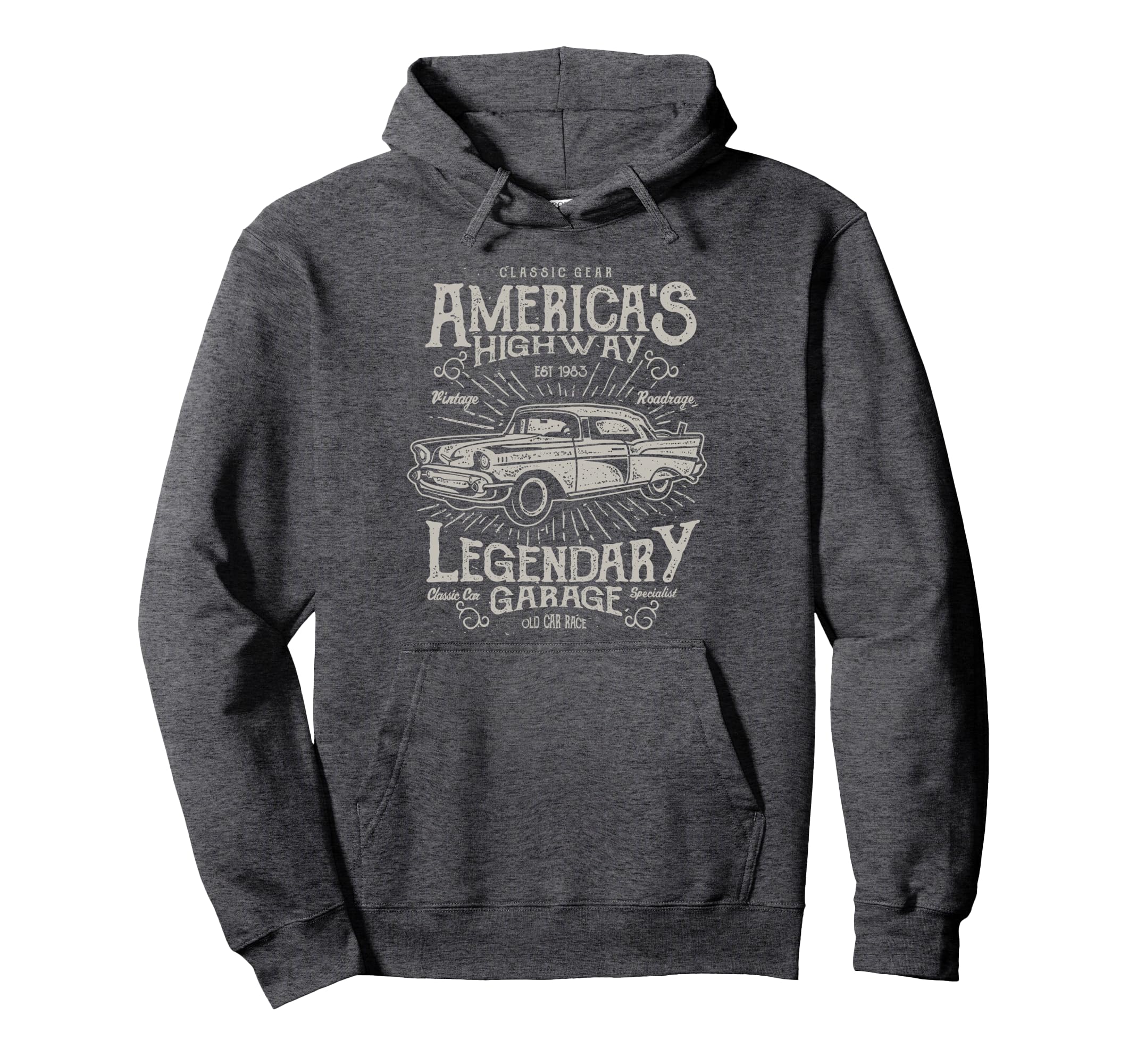Car Rockabilly Old School 50S 60S Hoodie - Casual Everyday Wear Men Women - T-Shirt, Sweatshirt, Hoodie