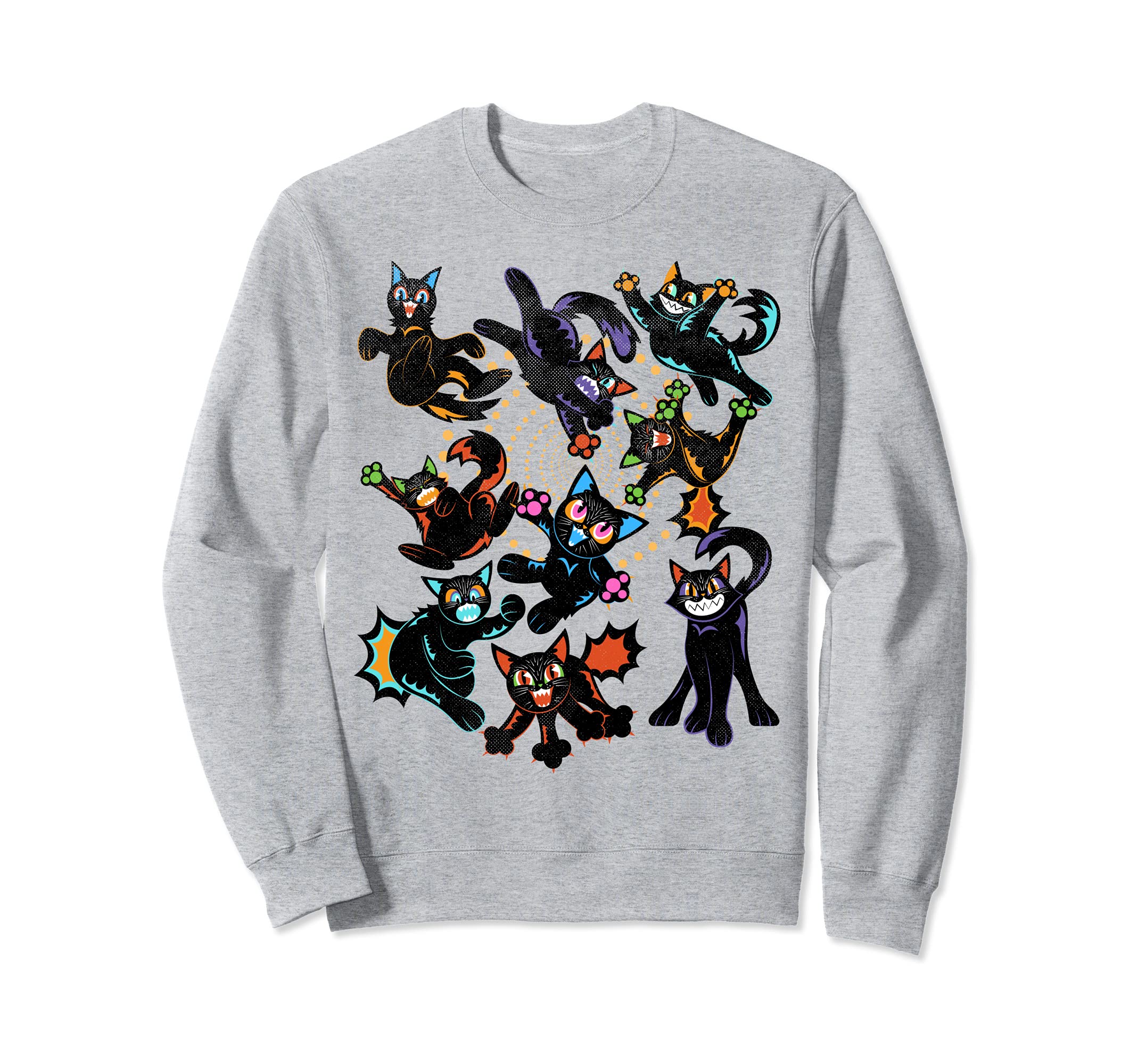 Cartoon Rainbow Black Cat Lover Sweatshirt - Novelty Apparel Men Women - T-Shirt, Sweatshirt, Hoodie