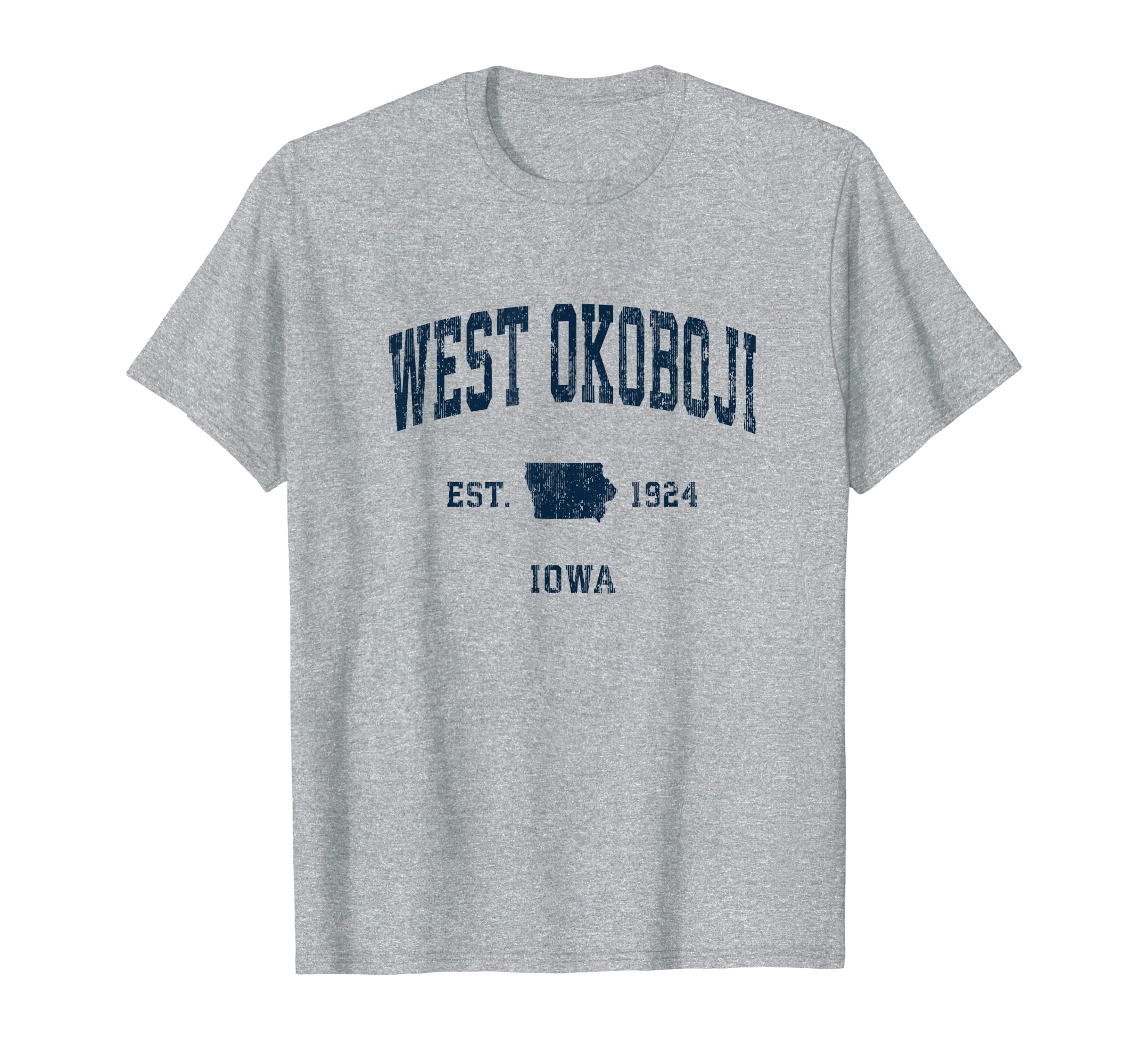 West Okoboji Iowa Ia Athletic Navy Sports T-Shirt - Graphic Print Men Women - T-Shirt, Sweatshirt, Hoodie