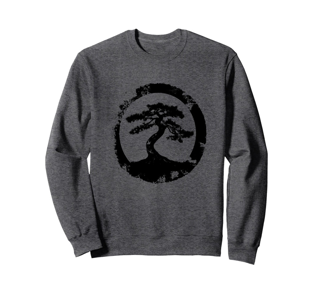 Bonsai Tree Silhouette Enso Sweatshirt - Streetwear Style for Adults - T-Shirt, Sweatshirt, Hoodie