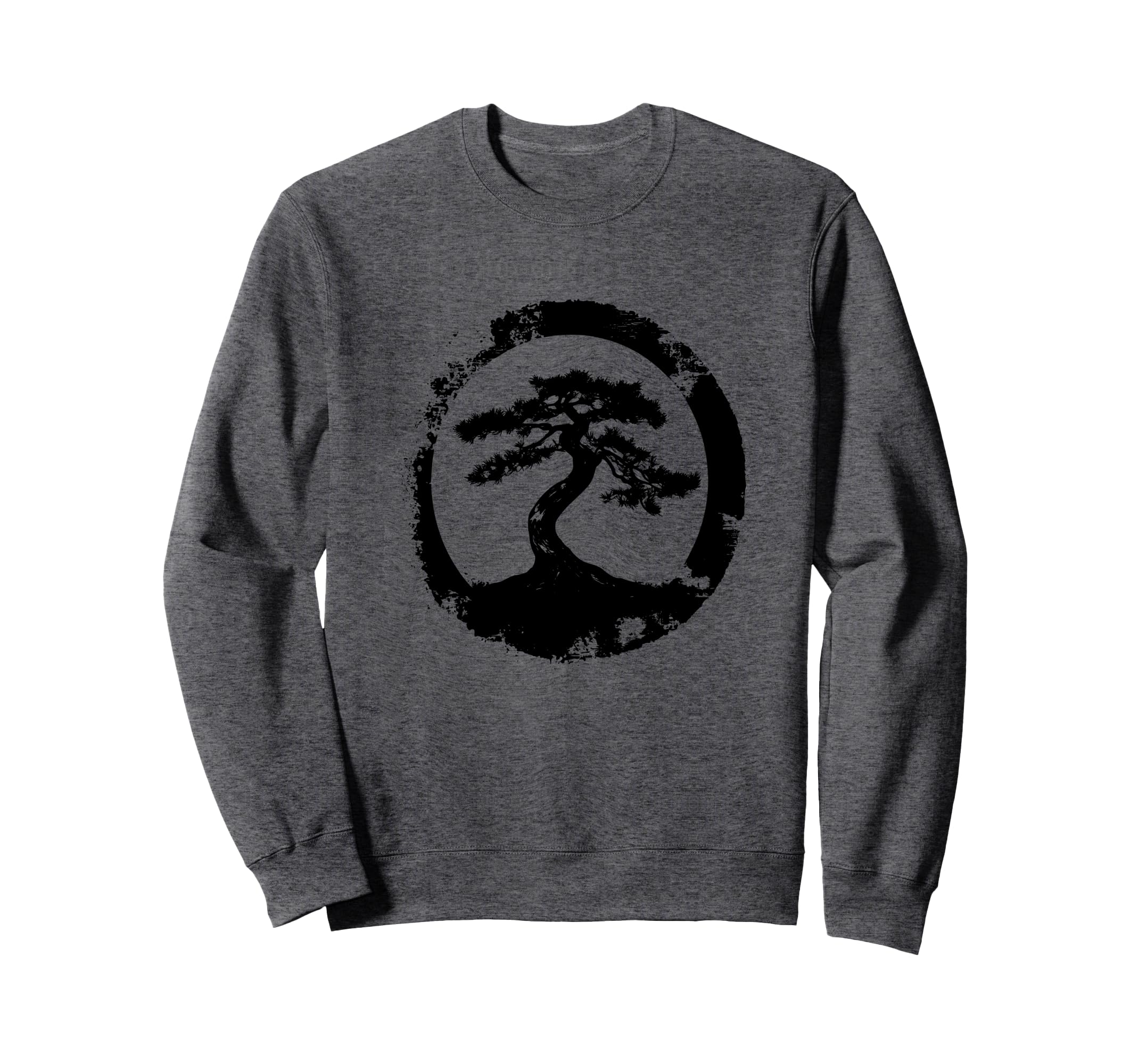 Bonsai Tree Silhouette Enso Sweatshirt - Streetwear Style for Adults - T-Shirt, Sweatshirt, Hoodie