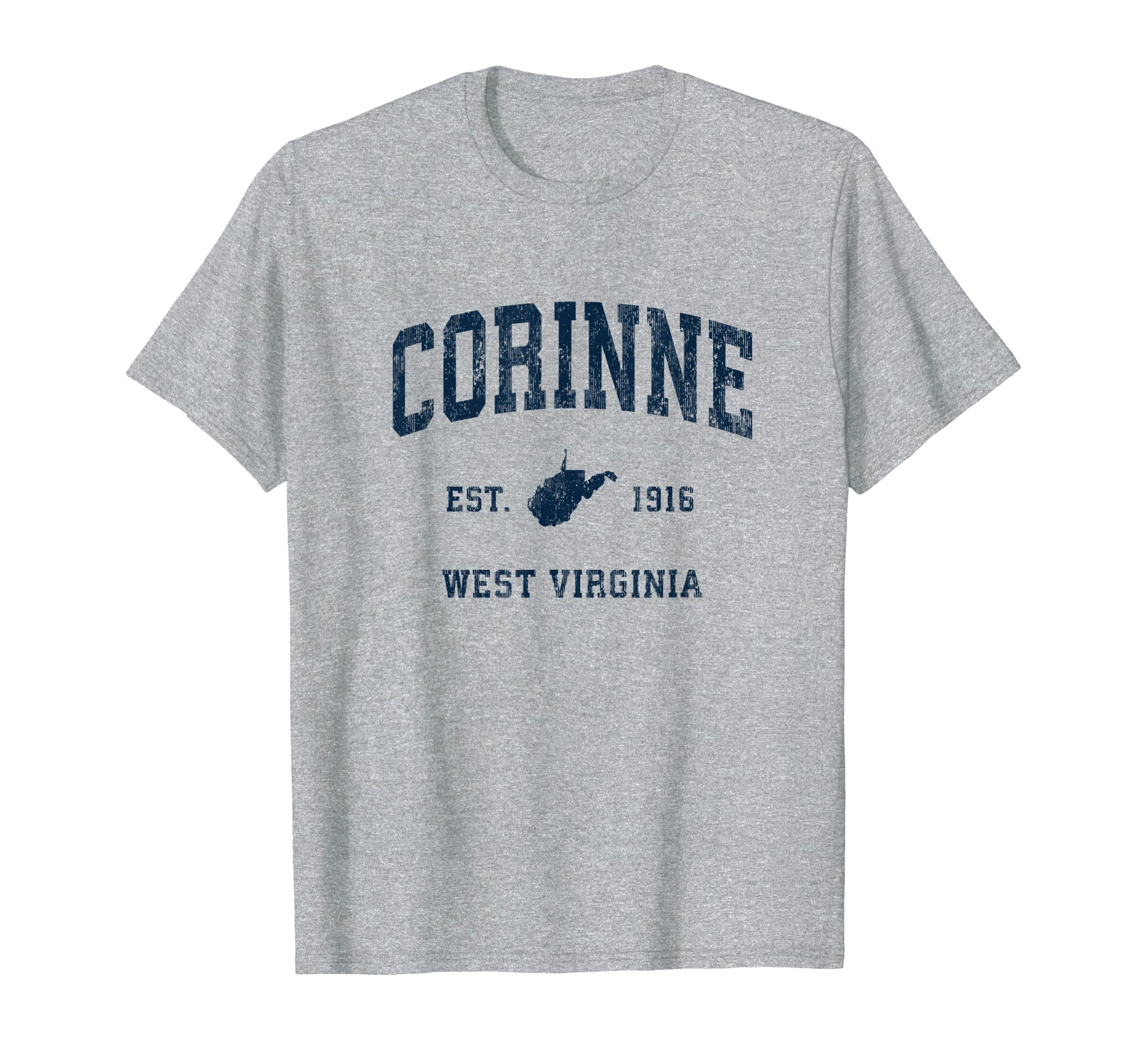 Corinne West Virginia Wv Athletic Navy T-Shirt - Novelty Apparel Men Women - T-Shirt, Sweatshirt, Hoodie