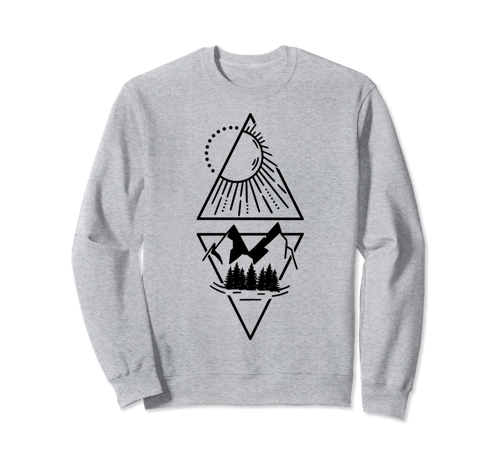 Hiking Hiker Rock Sunset Mountain Sweatshirt - Novelty Apparel for Adults - T-Shirt, Sweatshirt, Hoodie