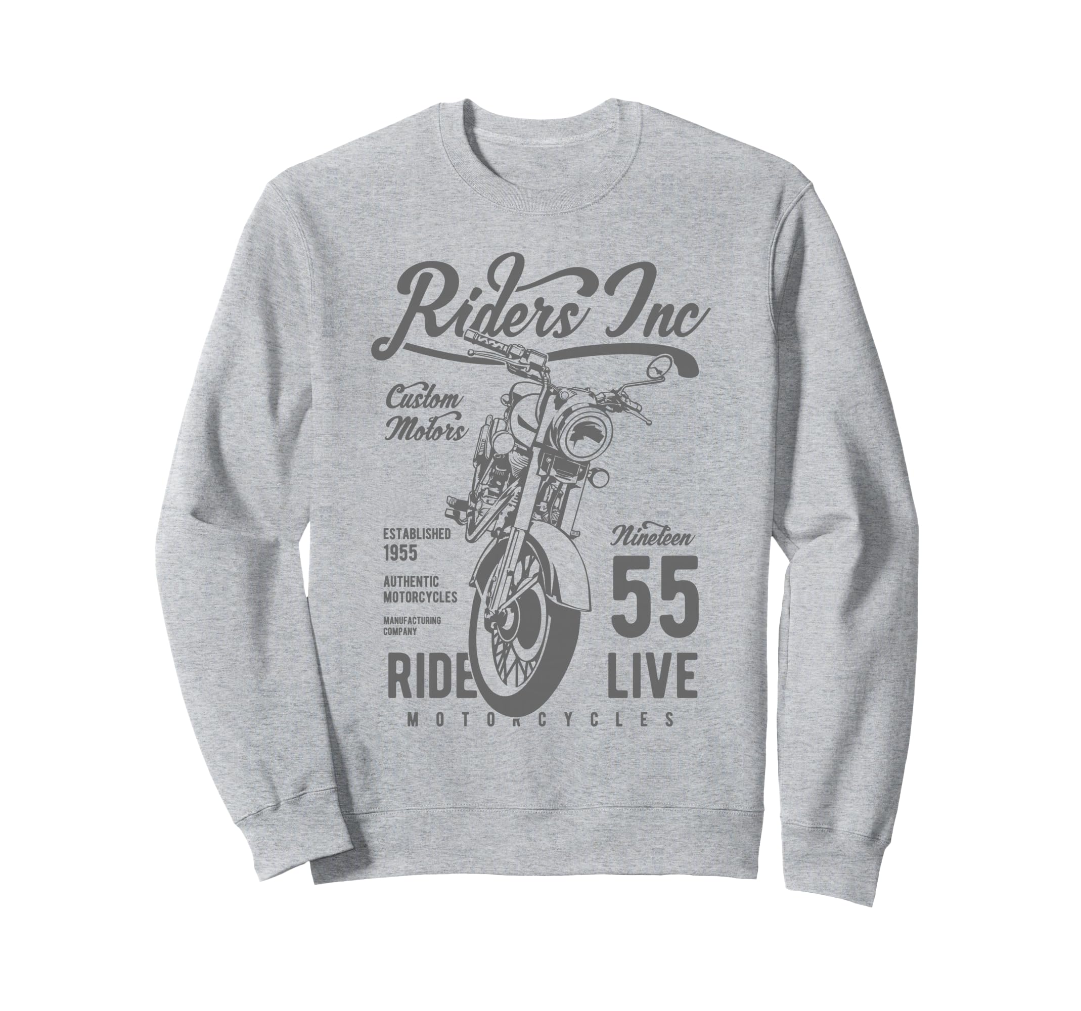 Riders Inc 1955 Motorcycle Sweatshirt - Unique Graphic Men Women - T-Shirt, Sweatshirt, Hoodie